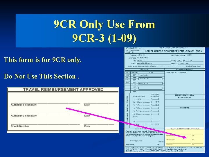 9 CR Only Use From 9 CR-3 (1 -09) This form is for 9