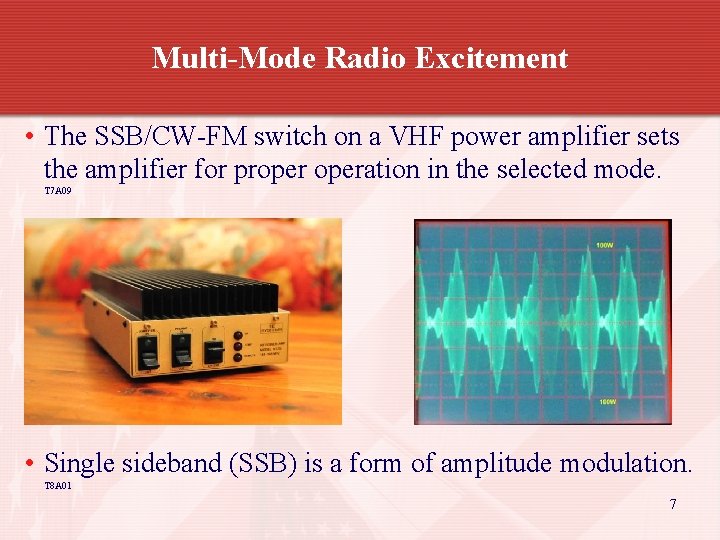 Multi-Mode Radio Excitement • The SSB/CW-FM switch on a VHF power amplifier sets the