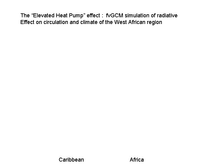 The “Elevated Heat Pump” effect : fv. GCM simulation of radiative Effect on circulation