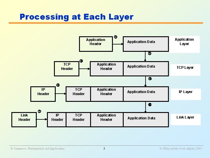 Processing at Each Layer Application Header Application Data Application Layer TCP Header Application Data