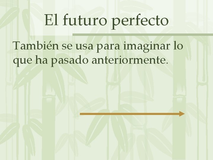 El futuro perfecto También se usa para imaginar lo que ha pasado anteriormente. 