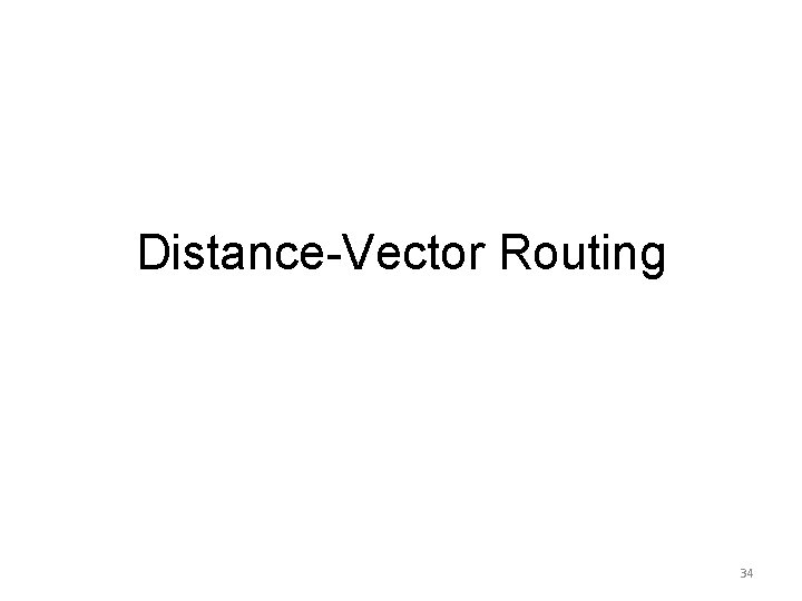 Distance-Vector Routing 34 