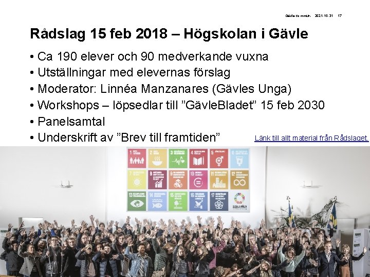 Gävle kommun 2021 -10 -31 17 Rådslag 15 feb 2018 – Högskolan i Gävle