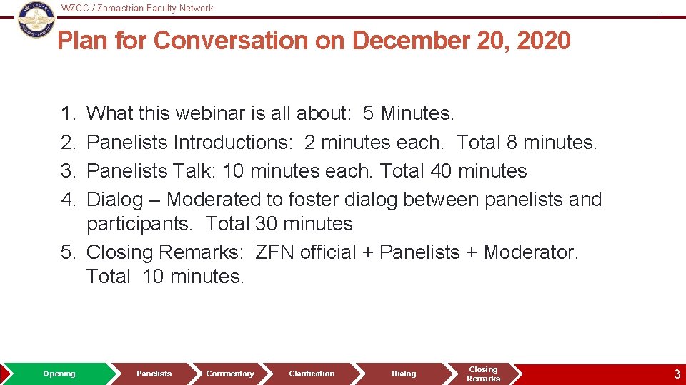 WZCC / Zoroastrian Faculty Network Logo Plan for Conversation on December 20, 2020 1.