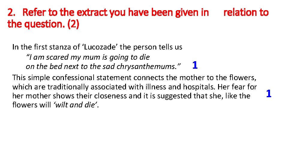2. Refer to the extract you have been given in the question. (2) relation