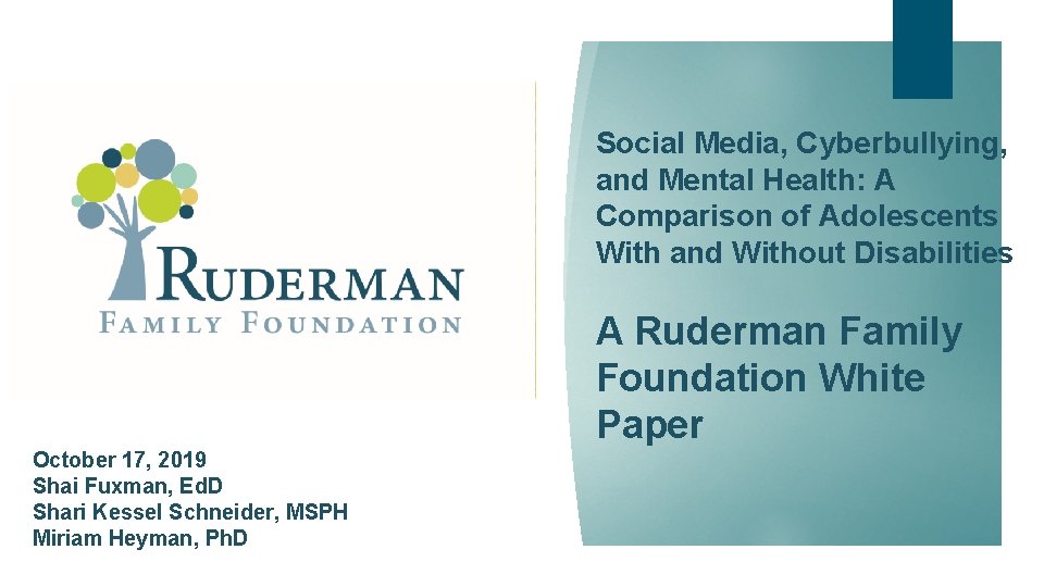 Social Media, Cyberbullying, and Mental Health: A Comparison of Adolescents With and Without Disabilities