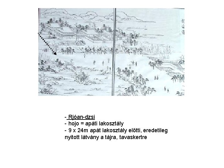 - Rjóan-dzsi - hojo = apáti lakosztály - 9 x 24 m apát lakosztály