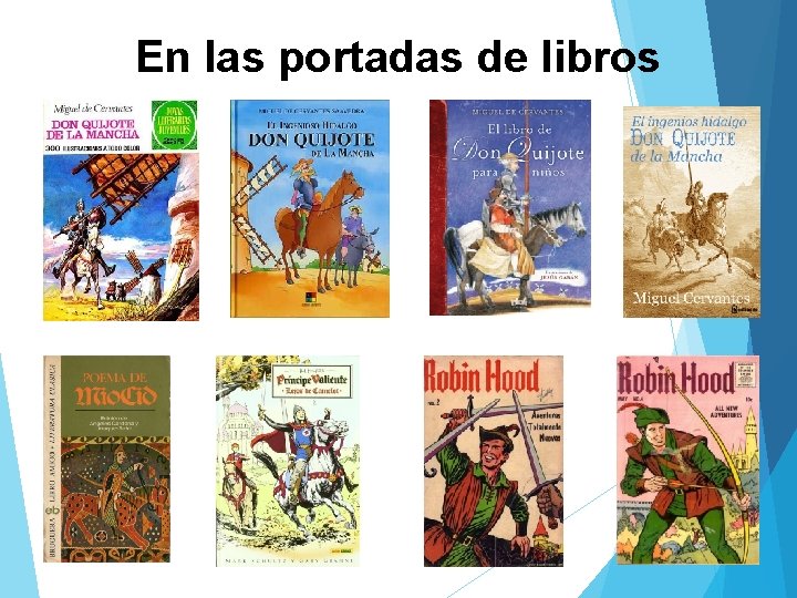 En las portadas de libros 