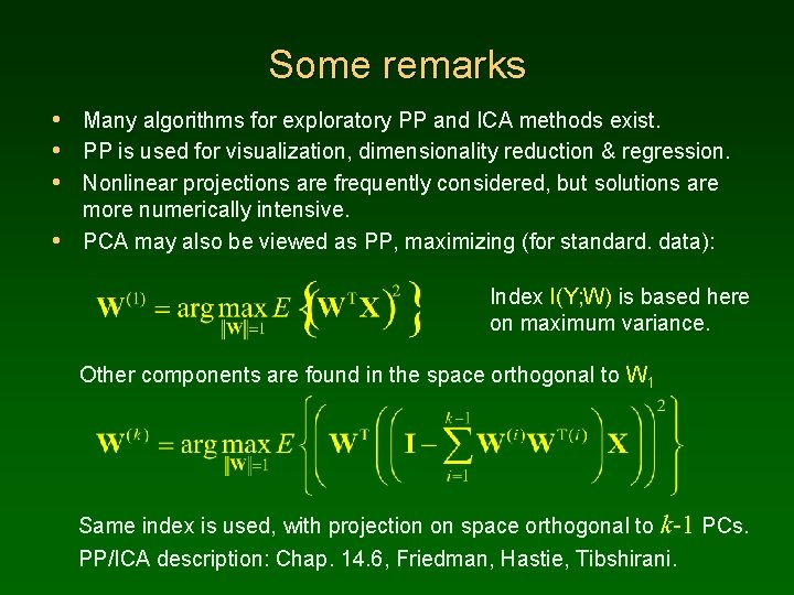 Computational Intelligence Methods and Applications Lecture 8 Projection