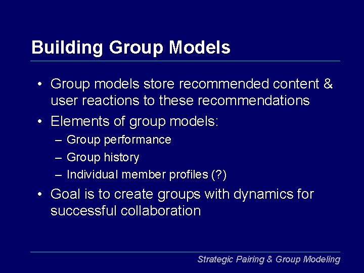 Adaptive Collaboration Support for the Web Amy Soller