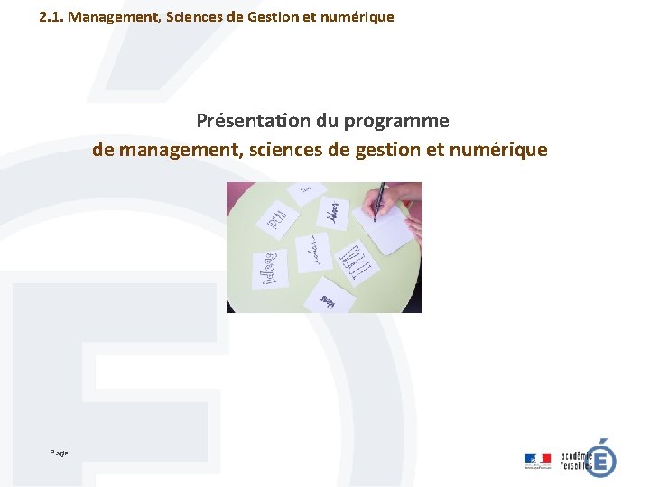 2 Prsentation des nouveaux programmes 2 1 Management
