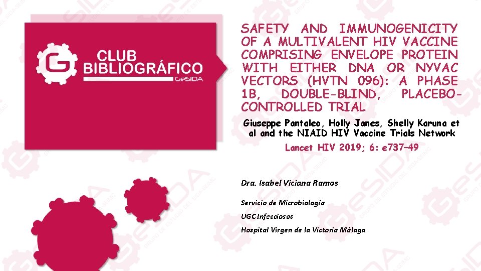 SAFETY AND IMMUNOGENICITY OF A MULTIVALENT HIV VACCINE COMPRISING ENVELOPE PROTEIN WITH EITHER DNA