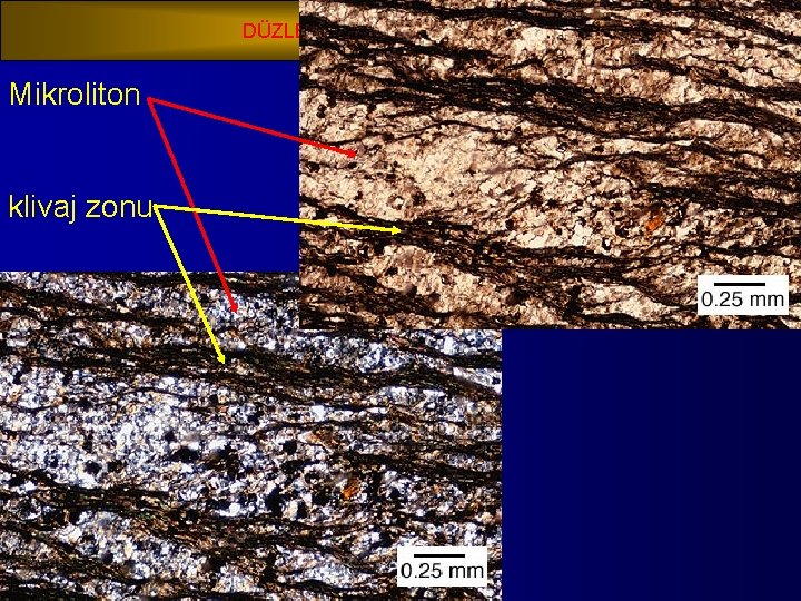 DÜZLEMSEL TEKTONİT YAPILAR Mikroliton klivaj zonu Yrd. Doç. Dr. Yaşar EREN 