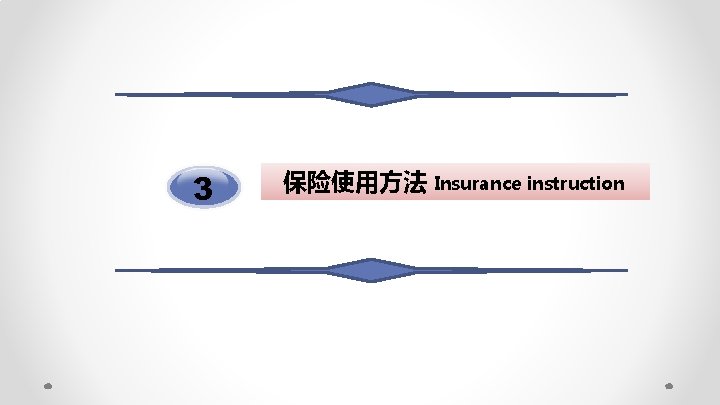 3 保险使用方法 Insurance instruction 
