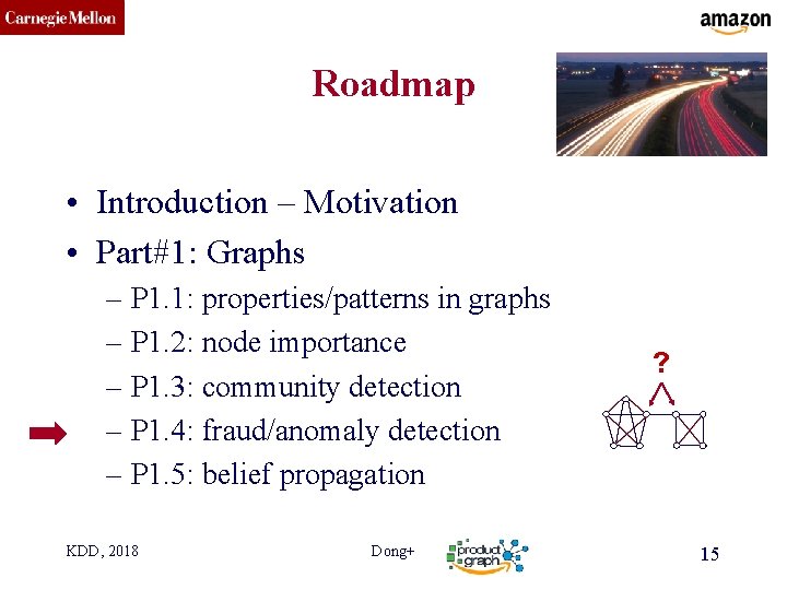 CMU SCS Roadmap • Introduction – Motivation • Part#1: Graphs – P 1. 1: