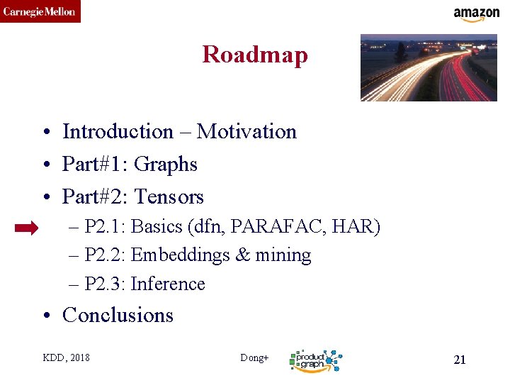 CMU SCS Roadmap • Introduction – Motivation • Part#1: Graphs • Part#2: Tensors –