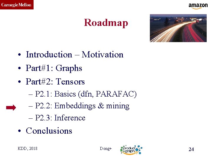 CMU SCS Roadmap • Introduction – Motivation • Part#1: Graphs • Part#2: Tensors –