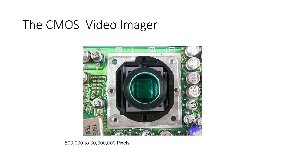 The CMOS Video Imager CCD 500, 000 to 30, 000 Pixels 