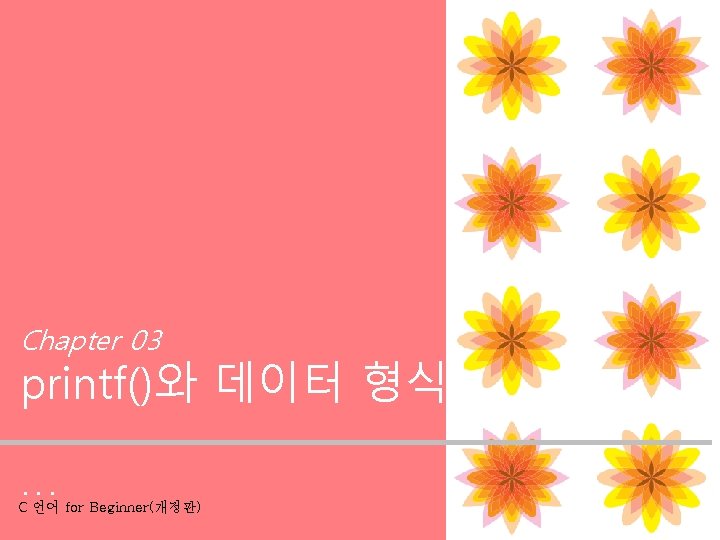 Chapter 03 printf()와 데이터 형식. . . C 언어 for Beginner(개정판) 