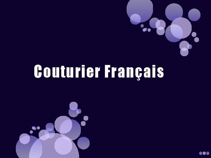 Couturier Français 