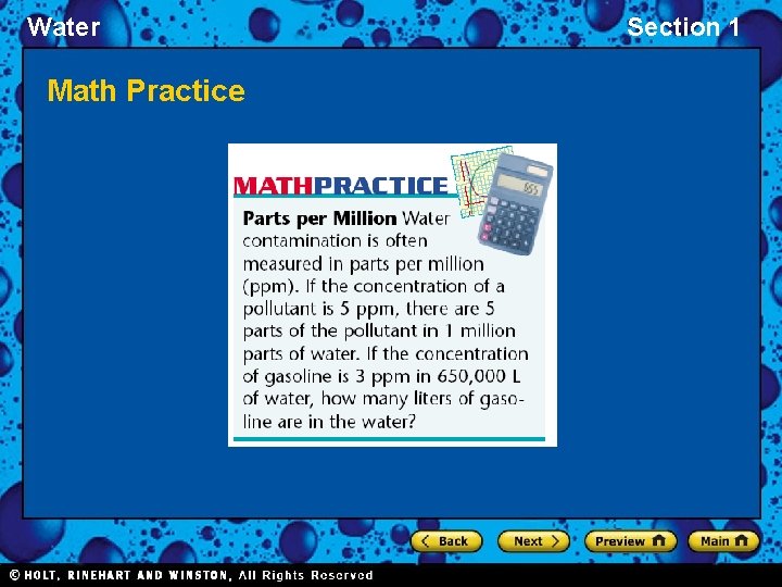 Water Bellringer Section 1 Water conservation is defined