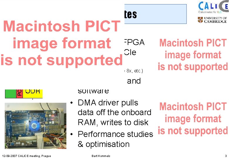 ODR and Data Rates • ODR is a commercial FPGA board with PCIe interface