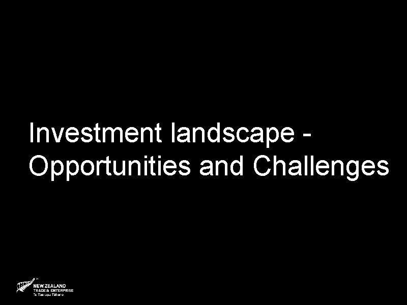 Investment landscape Opportunities and Challenges 