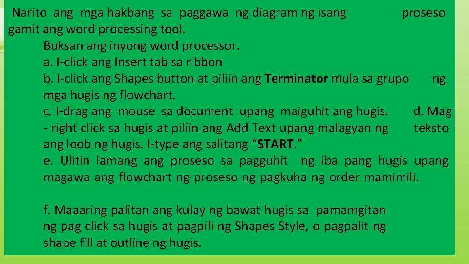 Narito ang mga hakbang sa paggawa ng diagram ng isang proseso gamit ang word Narito ang mga hakbang sa paggawa ng diagram ng isang proseso gamit ang word