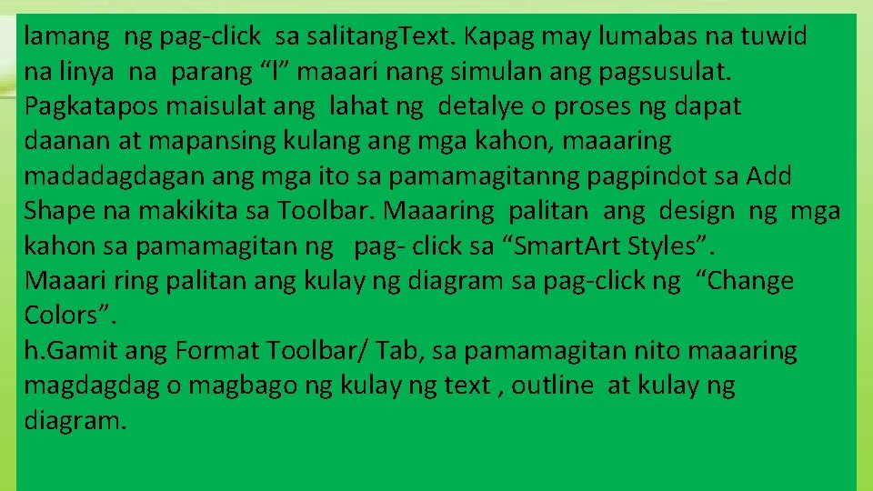 lamang ng pag-click sa salitang. Text. Kapag may lumabas na tuwid na linya na lamang ng pag-click sa salitang. Text. Kapag may lumabas na tuwid na linya na
