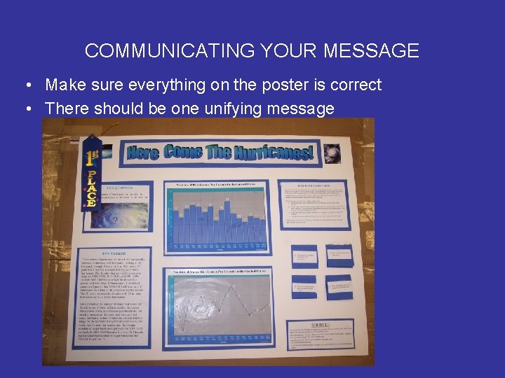 COMMUNICATING YOUR MESSAGE • Make sure everything on the poster is correct • There COMMUNICATING YOUR MESSAGE • Make sure everything on the poster is correct • There