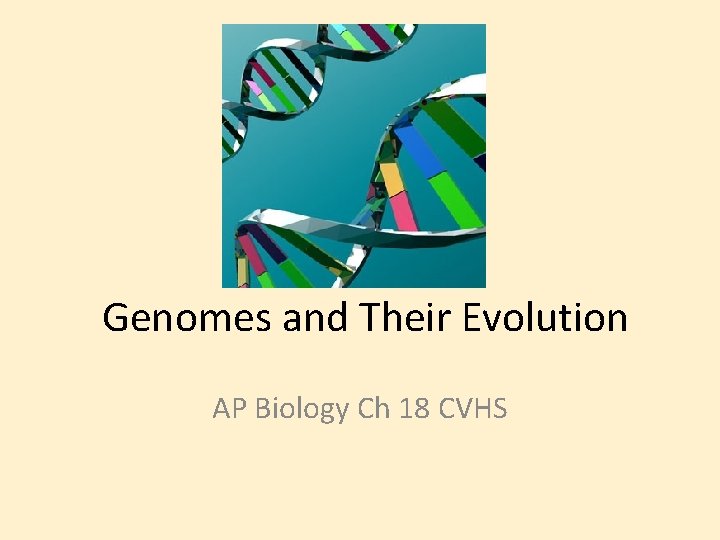 Genomes and Their Evolution AP Biology Ch 18 CVHS 