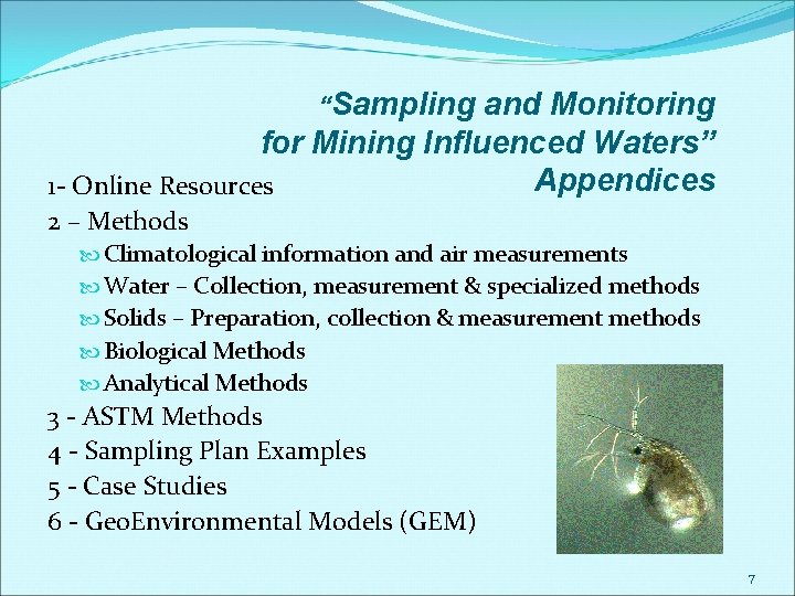 “Sampling and Monitoring for Mining Influenced Waters” Appendices 1 - Online Resources 2 – “Sampling and Monitoring for Mining Influenced Waters” Appendices 1 - Online Resources 2 –