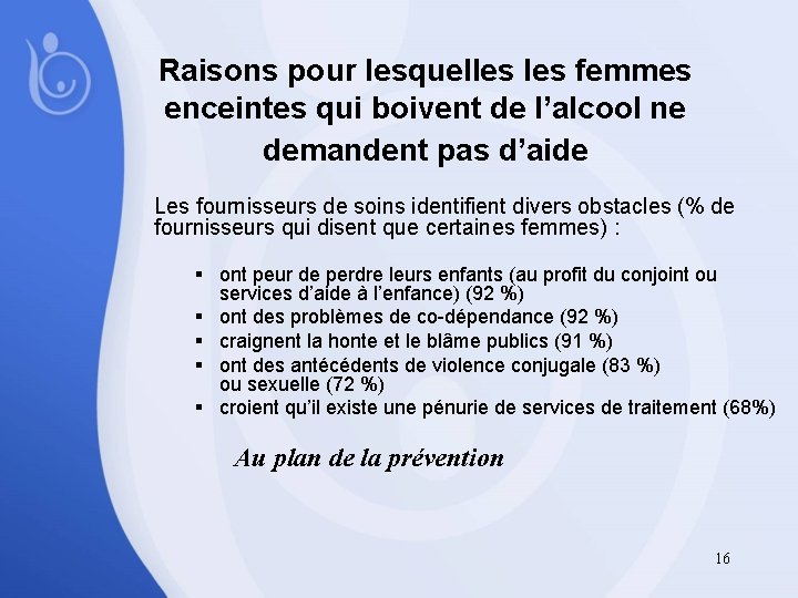 Raisons pour lesquelles femmes enceintes qui boivent de l’alcool ne demandent pas d’aide Les