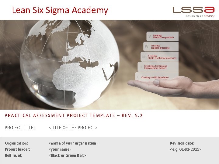 Lean Six Sigma Academy PRACTICAL ASSESSMENT PROJECT TEMPLATE – REV. 5. 2 PROJECT TITLE: