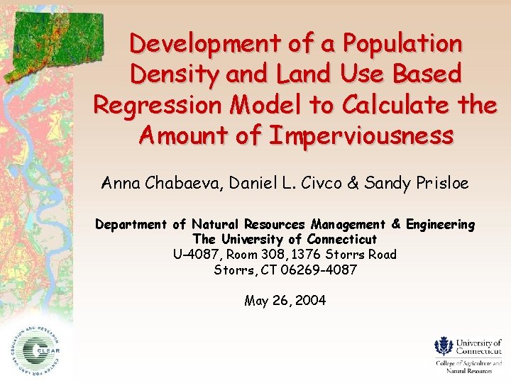 Development of a Population Density and Land Use Based Regression Model to Calculate the