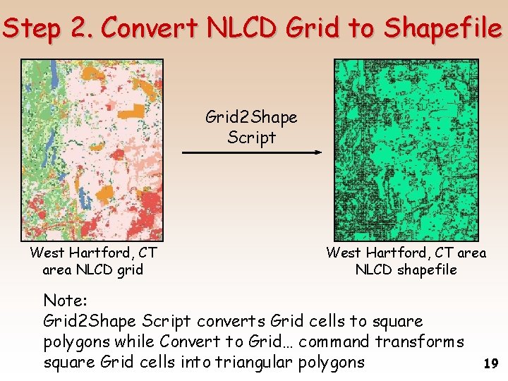 Step 2. Convert NLCD Grid to Shapefile Grid 2 Shape Script West Hartford, CT
