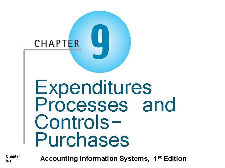 Chapter 9 1 Expenditures Processes and Controls Purchases