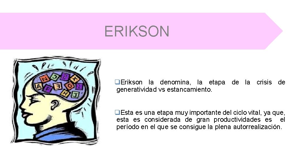 ERIKSON q. Erikson la denomina, la etapa de la crisis de generatividad vs estancamiento.