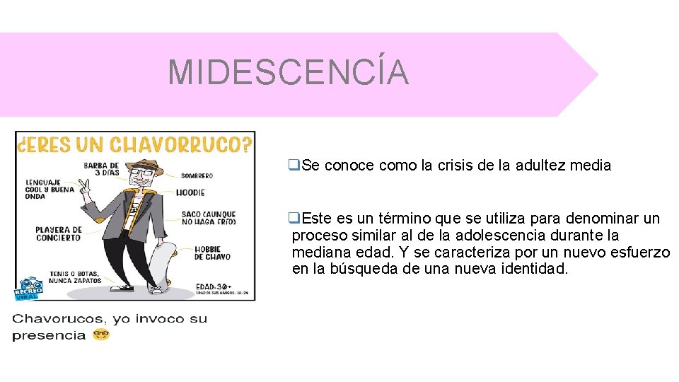 MIDESCENCÍA q. Se conoce como la crisis de la adultez media q. Este es