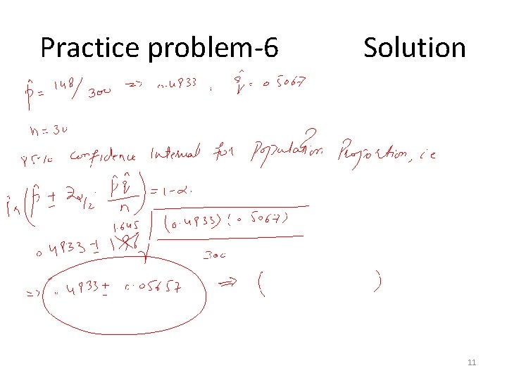 Practice problem-6 Solution 11 