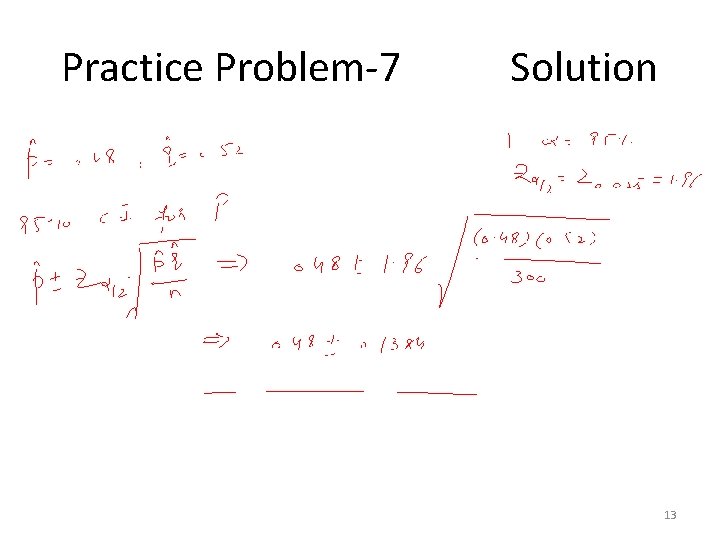 Practice Problem-7 Solution 13 