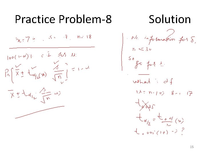 Practice Problem-8 Solution 15 