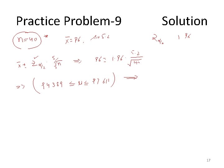 Practice Problem-9 Solution 17 