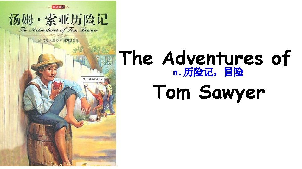 The Adventures of n. 历险记，冒险 Tom Sawyer 