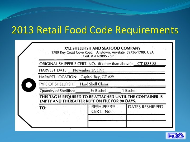 2013 Retail Food Code Requirements 