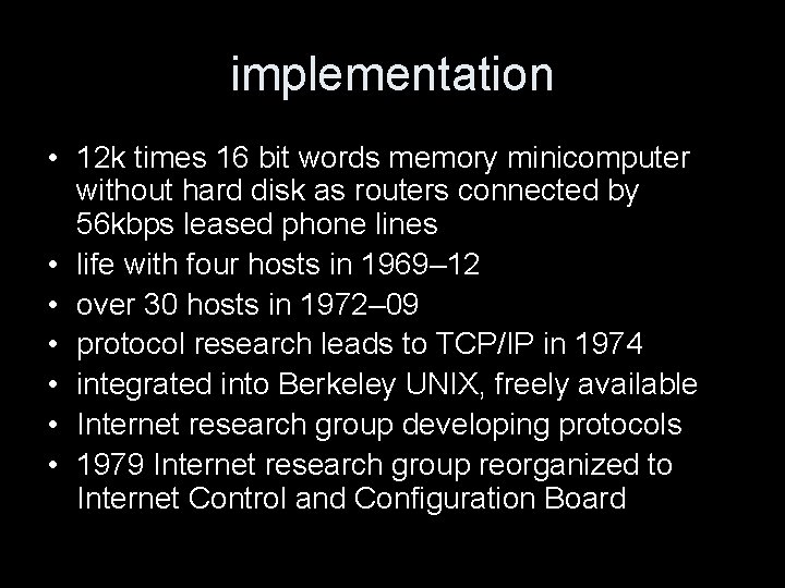 implementation • 12 k times 16 bit words memory minicomputer without hard disk as