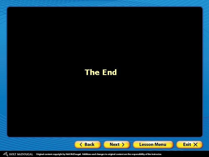 The End 