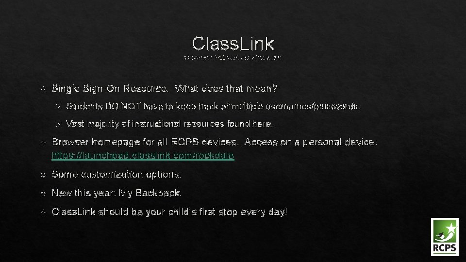 Class. Link Common Instructional Resource Single Sign-On Resource. What does that mean? Students DO