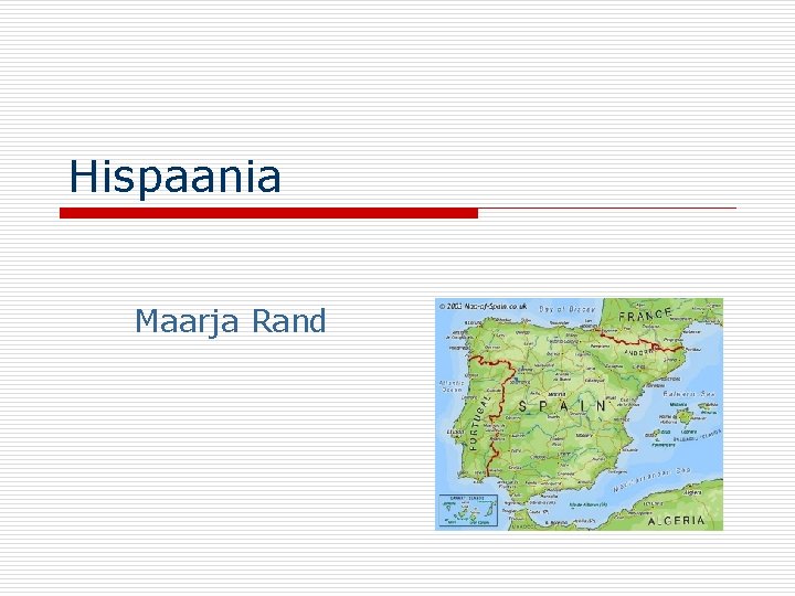 Hispaania Maarja Rand 