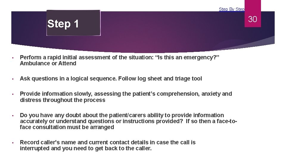 Step By Step 1 • Perform a rapid initial assessment of the situation: “Is Step By Step 1 • Perform a rapid initial assessment of the situation: “Is